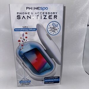PhoneSpa Phone/Accessory Sanitizer~C-UV Lights ~ Kills 99% Germs w/Aroma Therapy